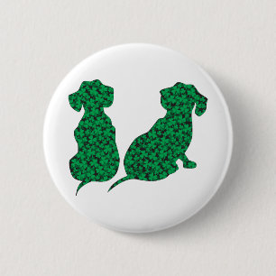 Badge Rond 5 Cm St. Patrick's Day Dachshunds