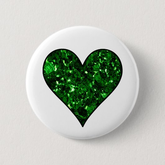 Badge Rond 5 Cm St. Patrick's Day Emerald Heart (Devant)