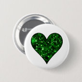 Badge Rond 5 Cm St. Patrick's Day Emerald Heart (Devant & derrière)