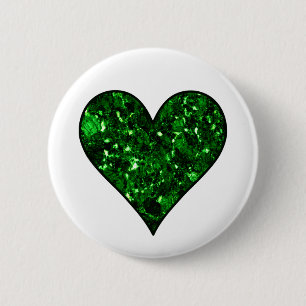 Badge Rond 5 Cm St. Patrick's Day Emerald Heart