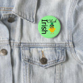 Badge Rond 5 Cm St. Patrick's Day Irish Chick (En situation)
