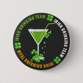 Badge Rond 5 Cm St. Patricks Day Shamrock Cocktail Button