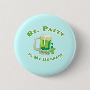 BADGE ROND 5 CM ST. PATTY EST MON HOMEBOY