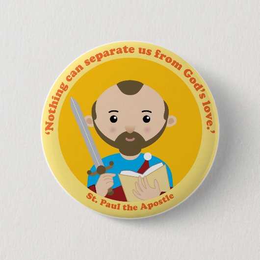 Badge Rond 5 Cm St Paul l'apôtre (Devant)