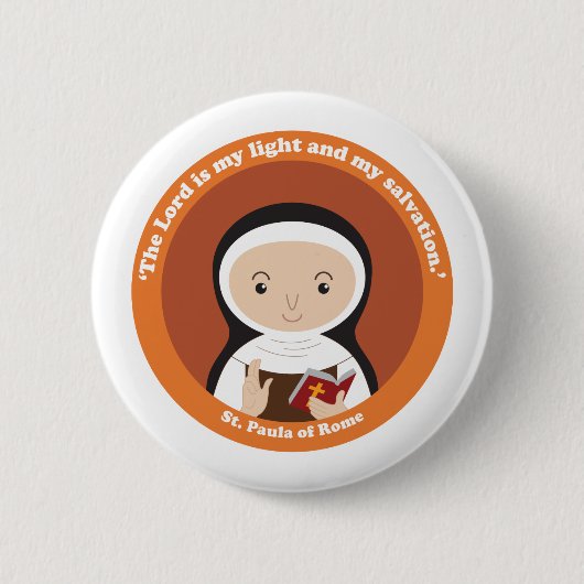 Badge Rond 5 Cm St Paula de Rome (Devant)