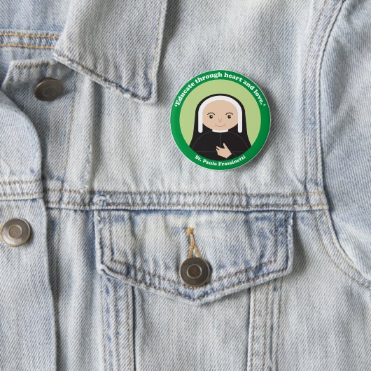 Badge Rond 5 Cm St. Paula Frassinetti (En situation)