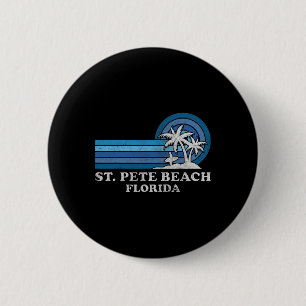 Badge Rond 5 Cm St Pete Beach Floride Vintage Famille Vacat été