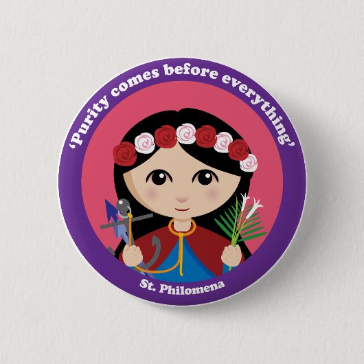 Badge Rond 5 Cm St Philomena (Devant)