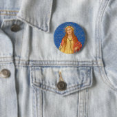 Badge Rond 5 Cm St. Philomena avec Ancre (SNV 051) (En situation)