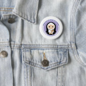 Badge Rond 5 Cm St Rita de Cascia (En situation)
