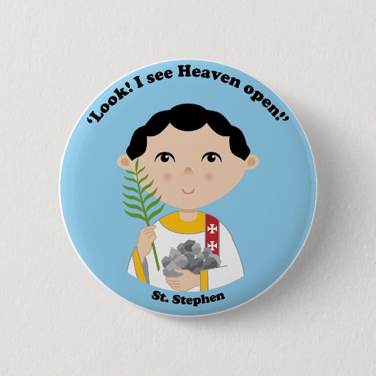 Badge Rond 5 Cm St Stephen (Devant)