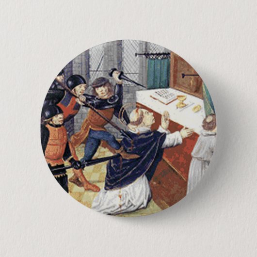 Badge Rond 5 Cm St Thomas Becket (Devant)