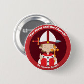 Badge Rond 5 Cm St Thomas Becket (Devant & derrière)