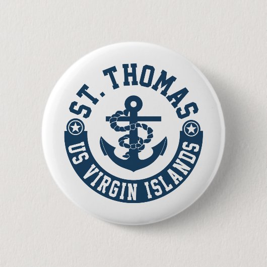 Badge Rond 5 Cm St Thomas USA. Les Îles Vierges (Devant)