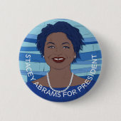 Badge Rond 5 Cm Stacey Abrams 2020 (Devant)