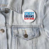 Badge Rond 5 Cm Stacey Abrams est mon héros (En situation)