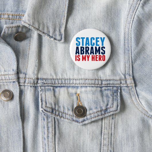 Badge Rond 5 Cm Stacey Abrams est mon héros (En situation)