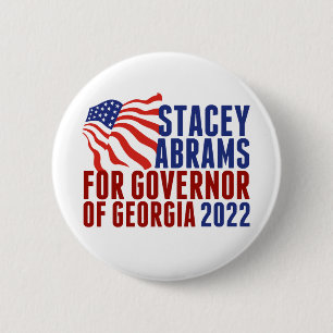 Badge Rond 5 Cm Stacey Abrams pour les élections du gouverneur de 