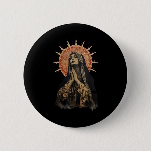 Badge Rond 5 Cm Stained Gl Prayer Faith (Devant)
