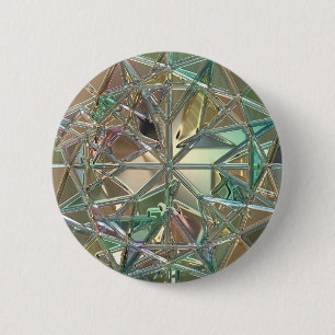 Badge Rond 5 Cm Stained glass look colorful abstract