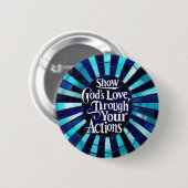 Badge Rond 5 Cm Stained Glass - Show Love (Devant & derrière)