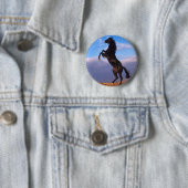 Badge Rond 5 Cm Stallion noir (En situation)