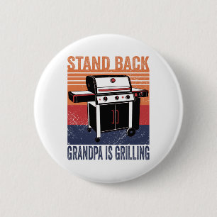 Badge Rond 5 Cm Stand Byck Grandpa Grill Bbq Grill Smoker Gr