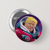 Badge Rond 5 Cm StarCommander en chef (Devant & derrière)