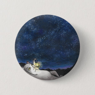 Badge Rond 5 Cm Stargazer Cat Botton