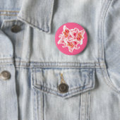 Badge Rond 5 Cm Stargazer Lilies (En situation)