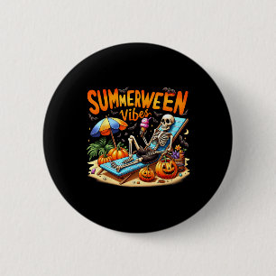 Badge Rond 5 Cm Starry Night Bigfoot Peinture - Fun Sasquatch Grap