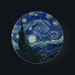 Badge Rond 5 Cm Starry Night Vincent van Gogh Art Peinture<br><div class="desc">Vincent van Gogh (Néerlandais, 1853 - 1890) Starry Night, 1889, Huile sur toile Non encadré : 73 × 92 cm (28, 7 × 36, 2 po) Ce tableau représente la vue depuis la fenêtre est de la chambre d'asile de Van Gogh à Saint-Rémy-de-Provence, il ajoute un village aménagé. Il est...</div>
