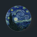 Badge Rond 5 Cm Starry Night Vincent van Gogh Art Peinture<br><div class="desc">Vincent van Gogh (Néerlandais, 1853 - 1890) Starry Night, 1889, Huile sur toile Non encadré : 73 × 92 cm (28, 7 × 36, 2 po) Ce tableau représente la vue depuis la fenêtre est de la chambre d'asile de Van Gogh à Saint-Rémy-de-Provence, il ajoute un village aménagé. Il est...</div>