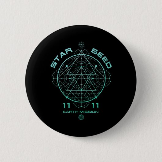 Badge Rond 5 Cm Starseed Sacred Geometry (Devant)