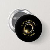 Badge Rond 5 Cm State Park Texas Solar Eclipse 8 avril 2024 (Devant & derrière)