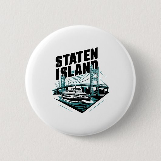 Badge Rond 5 Cm Staten Island New York Ferry (Devant)