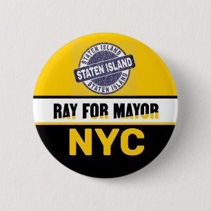 Badge Rond 5 Cm Staten Island veut Ray McGuire pour le maire de Ne