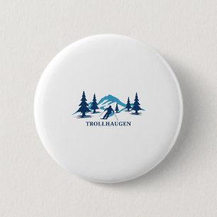 Badge Rond 5 Cm Station de ski de Trollhaugen Wisconsin Ski de ski