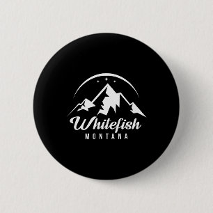 Badge Rond 5 Cm Station de ski Whitefish Montana Ski Snowboard