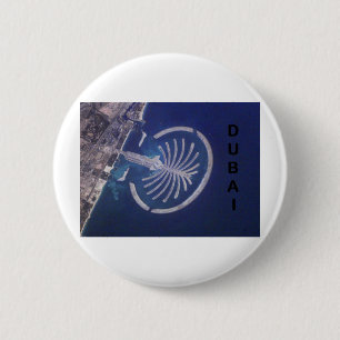 Badge Rond 5 Cm Station de vacances arabe de Paume-Île de Dubaï