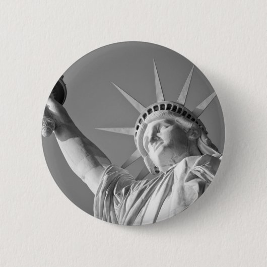 Badge Rond 5 Cm Statue blanche noire de la Liberté (Devant)