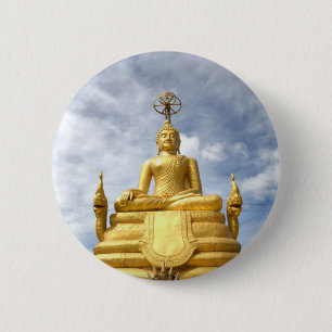 Badge Rond 5 Cm Statue de Bouddha