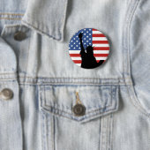 Badge Rond 5 Cm Statue de bouton de liberté (En situation)
