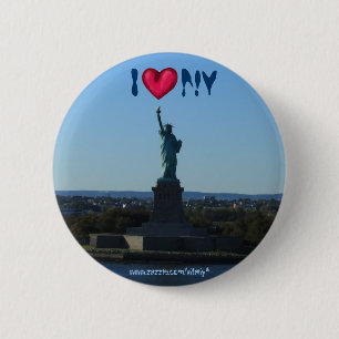 Badge Rond 5 Cm Statue de bouton de photographie de New York City