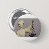 Badge Rond 5 Cm Statue de la déesse Themis (Devant & derrière)