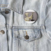 Badge Rond 5 Cm Statue de la déesse Themis (En situation)