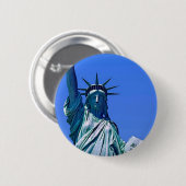 Badge Rond 5 Cm Statue de la Liberté (Devant & derrière)
