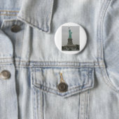 Badge Rond 5 Cm Statue de la liberté (En situation)