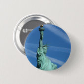 Badge Rond 5 Cm Statue de la Liberté. (Devant & derrière)