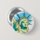 Badge Rond 5 Cm Statue de la Liberté (Devant & derrière)
